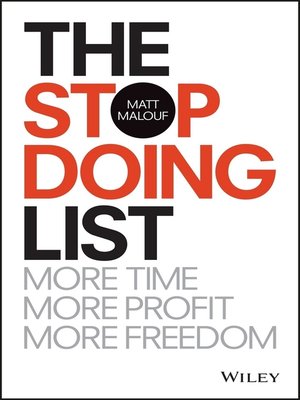 cover image of The Stop Doing List